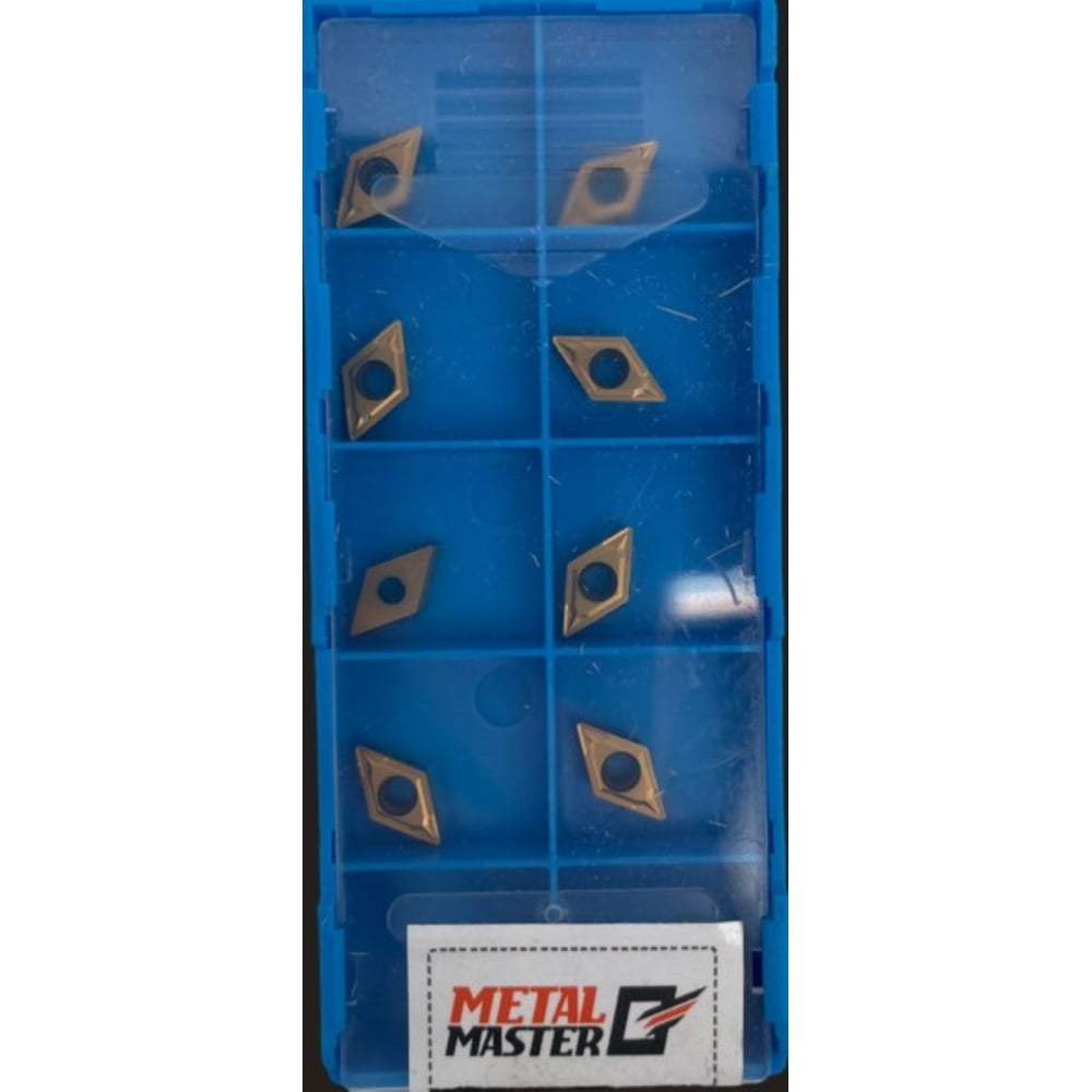 Изображение товара Набор сменных пластин MetalMaster для токарных резцов по стали 10 шт DCMT070204