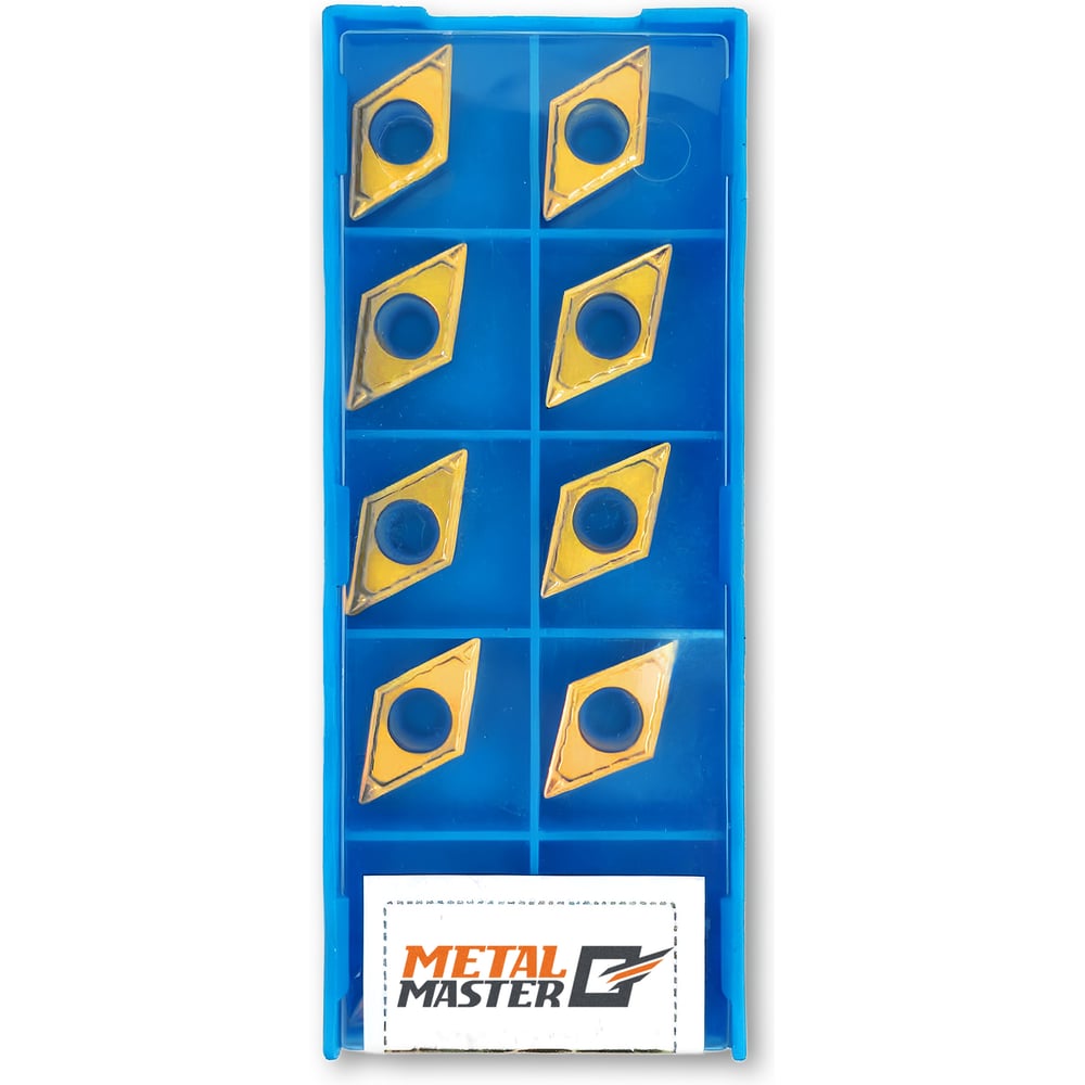 Изображение товара Набор сменных пластин MetalMaster для токарных резцов TiN DCMT11T304 10 шт