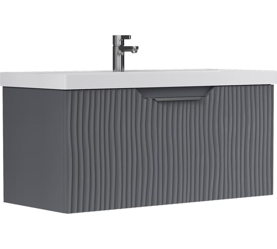 Изображение товара Тумба EQUIL Mirage 100, подвесная, графит софт (под раковину 78857) tpMIRAGE100.1Y-07