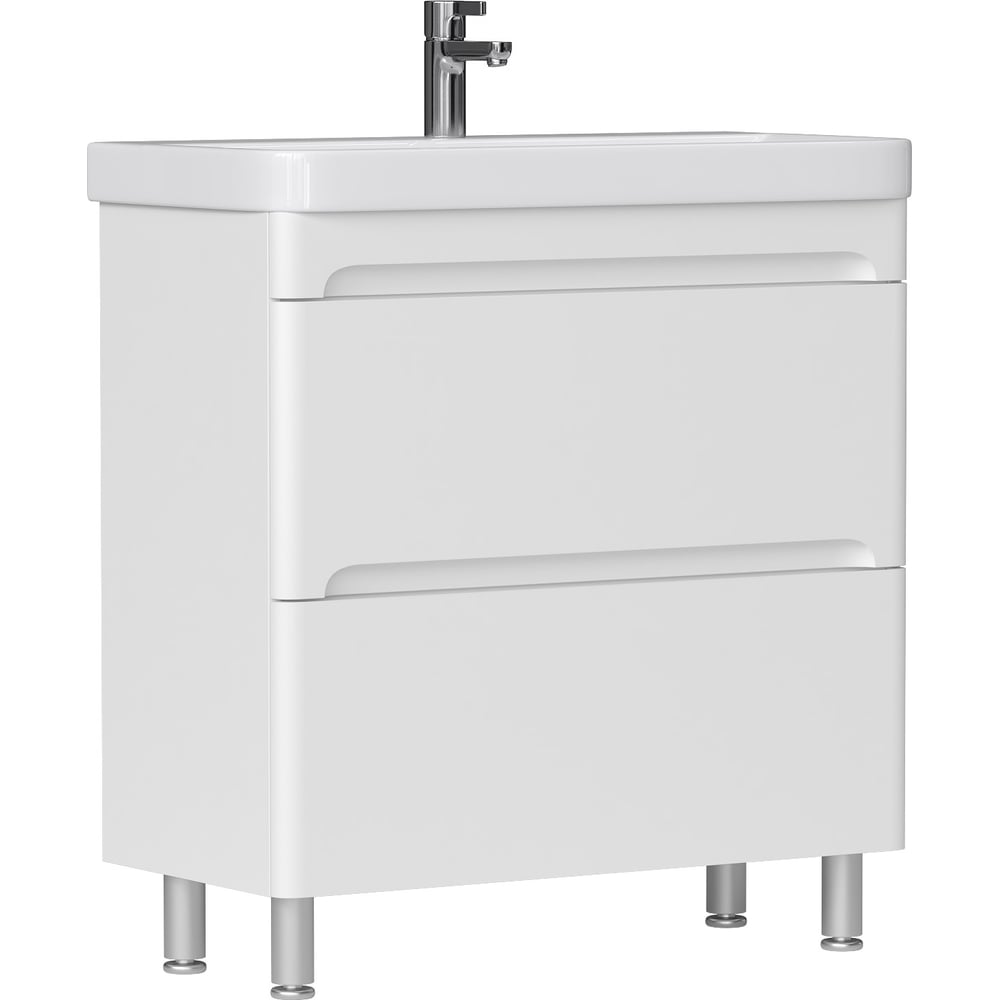 Изображение товара Тумба EQUIL Nice 80 напольная, белая, с 2 ящиками