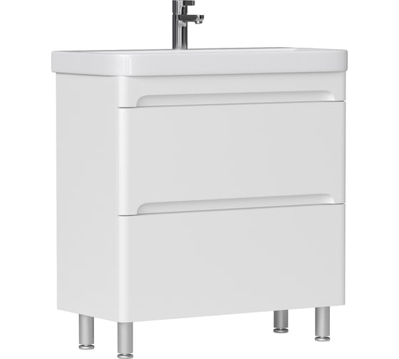 Изображение товара Тумба EQUIL Nice 80, напольная, 2 ящ., белая (под раковину 9595-80), tnNICE80.2Y-05