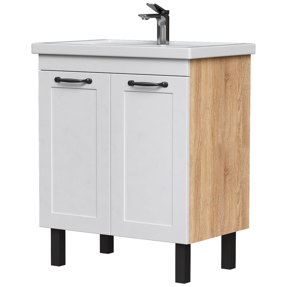 Изображение товара Тумба EQUIL Lago 70 для ванной комнаты с двумя дверцами и системой хранения