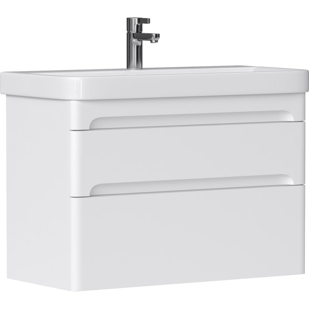 Изображение товара Подвесная тумба EQUIL Nice 80 с двумя ящиками белая