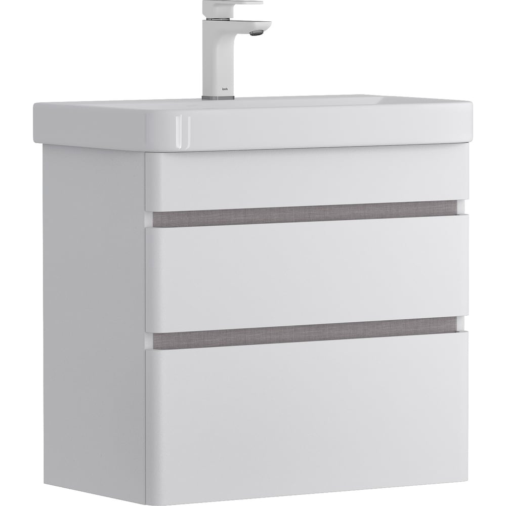 Изображение товара Подвесная тумба для ванны EQUIL Soldi 70 с двумя ящиками белый софт