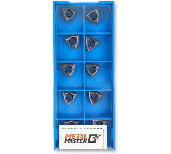 Изображение товара Набор сменных пластин MetalMaster по нержавеющей стали для токарных резцов TiAlN WCMT050308 (10 шт) 23510