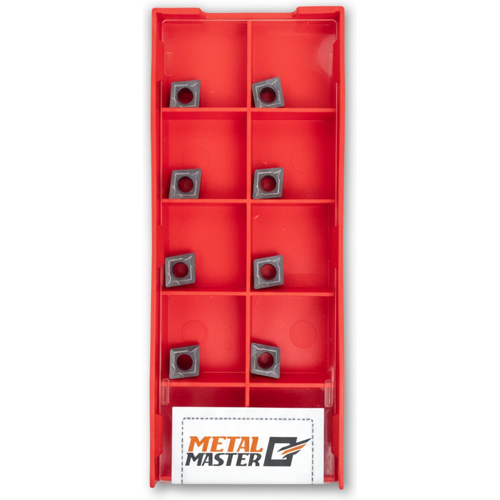 Изображение товара Набор сменных пластин MetalMaster для токарных резцов CCMT060204 10 шт нержавеющая сталь