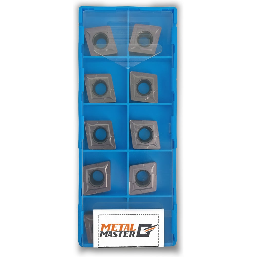 Изображение товара Набор сменных пластин MetalMaster для токарных резцов TiAlN CCMT120408 10 шт