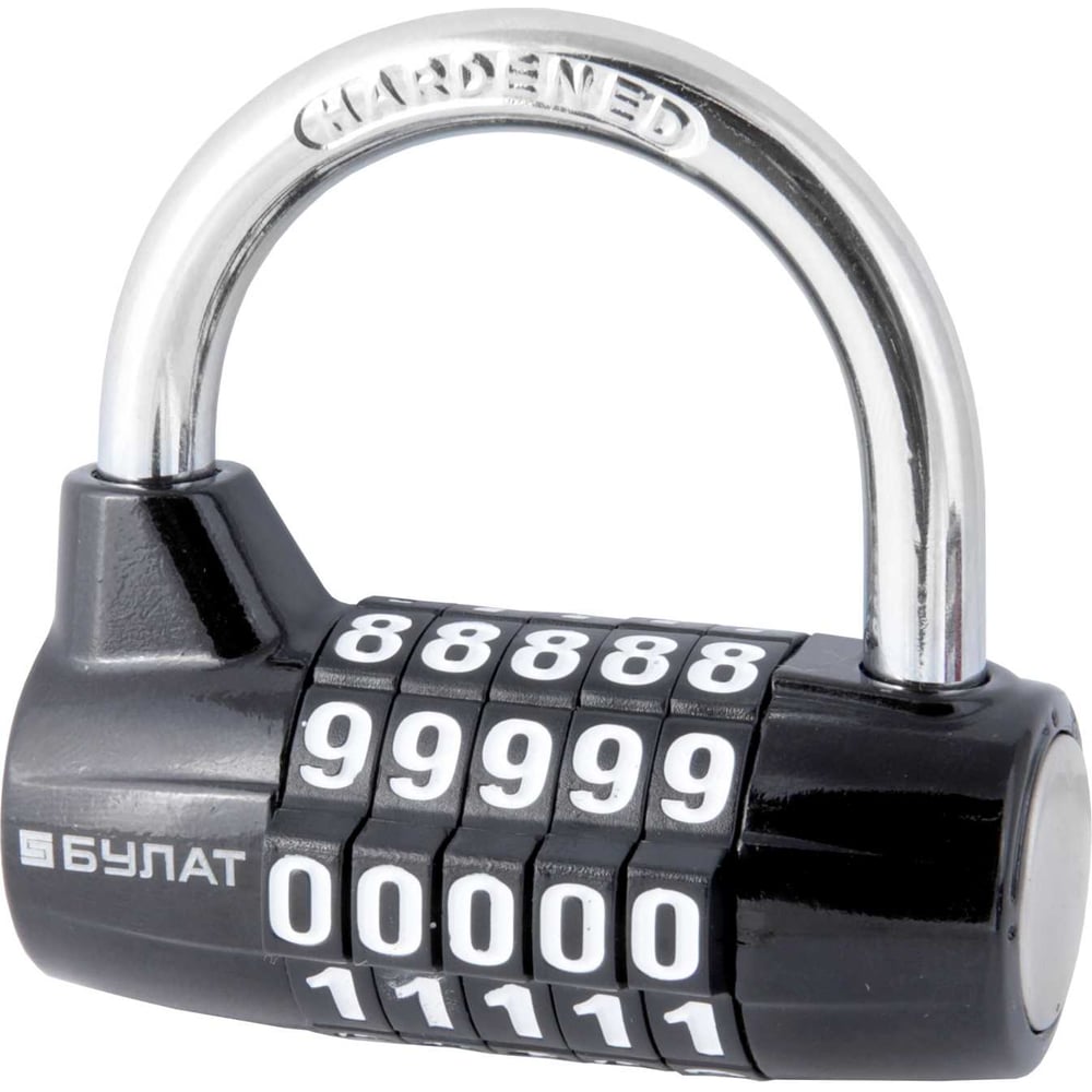 Изображение товара Навесной кодовый замок БУЛАТ ВС 655 из закаленной стали для уличных и бытовых нужд