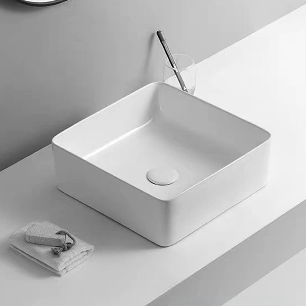 Изображение товара Раковина накладная RGW GS-04 370x370 мм белая современная классика