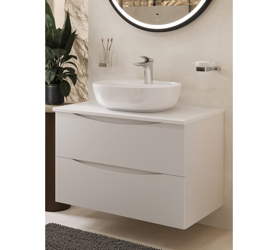 Изображение товара Куб Тумба c раковиной подвесная белая BOND со столешницей T05805-S01500