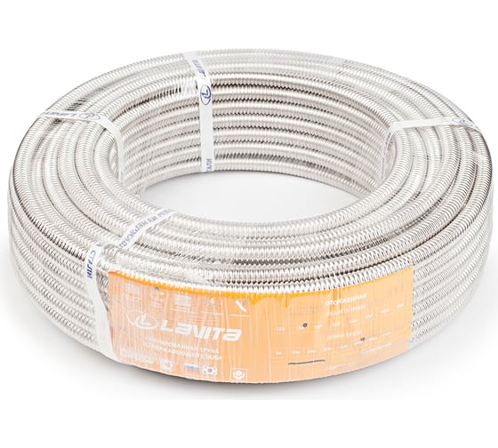 Изображение товара Гофрированная труба Lavita нержавеющая сталь, отожженная HF 15А (R) 30м/бухта