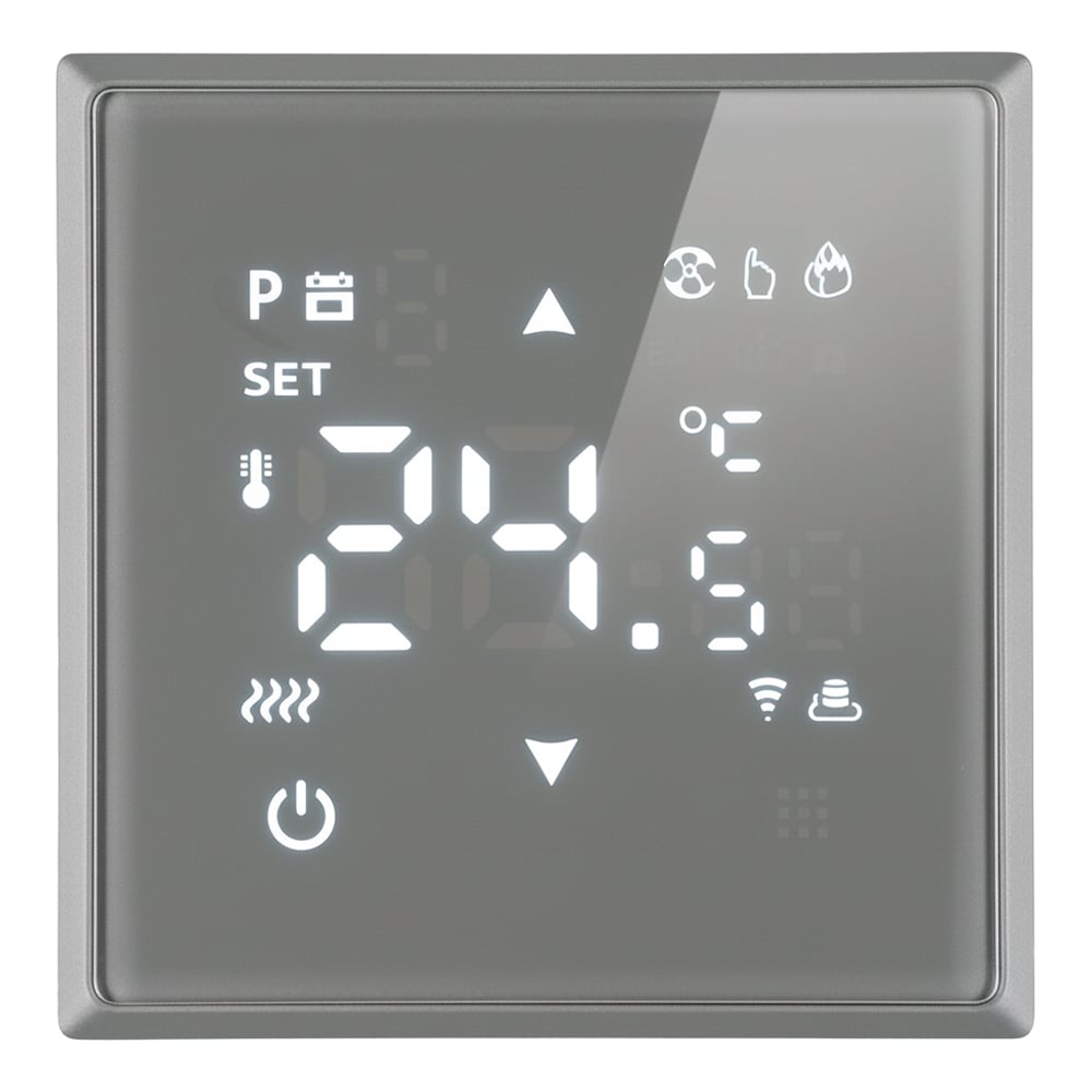 Изображение товара Терморегулятор Wi-Fi серия Эмили STEKKER RSW00-5119-10 платиново-серый