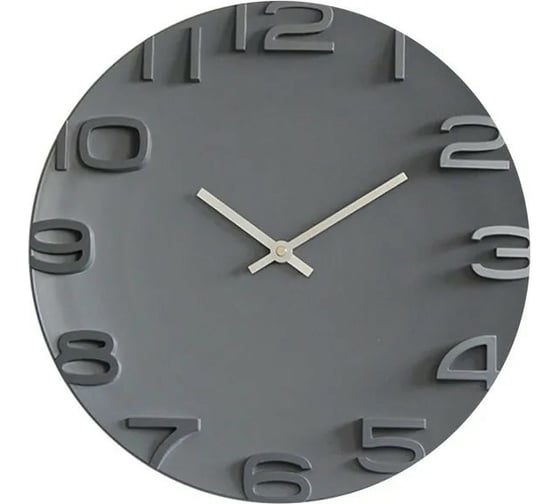 Изображение товара Настенные часы Apeyron круглые, цвет корпуса серый, пластик PL200925