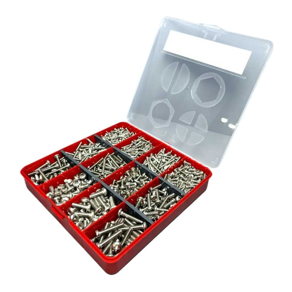 Изображение товара Винты 23 Болта М6 с гайками DIN7985 РН в органайзере набор 2