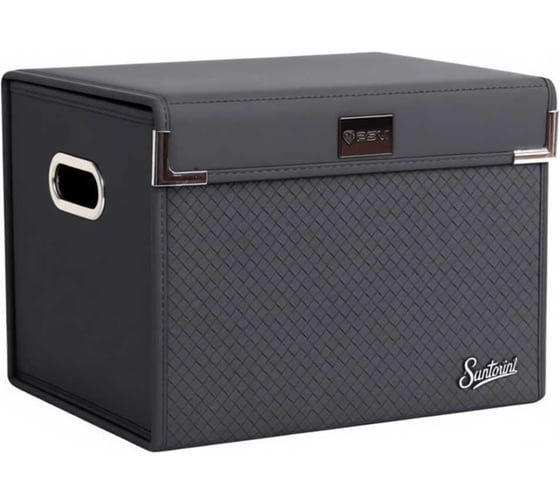 Изображение товара Саквояж органайзер в багажник и домашнего использования PSV  Santorini Braid (30х30х40 см) Черный, экокожа (дерево) M 138870