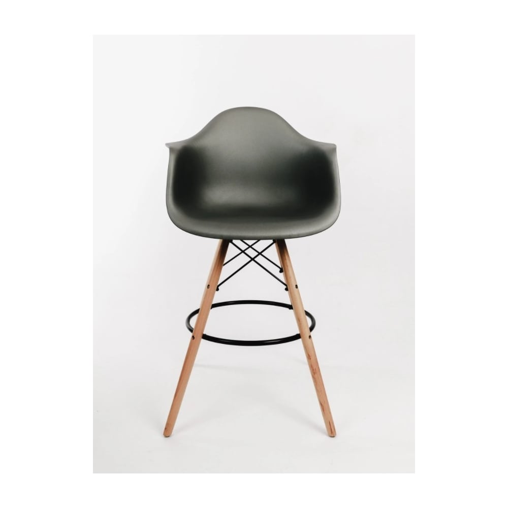 Изображение товара Барный стул DERSTUHL 330 Wood Bar черный стиль лофт с подлокотниками