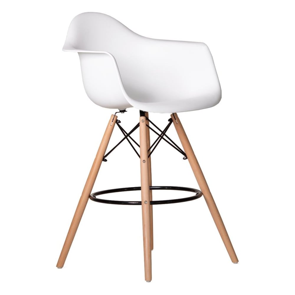 Изображение товара Стул-кресло барный DERSTUHL 330 Wood Bar, белый DSL08.001
