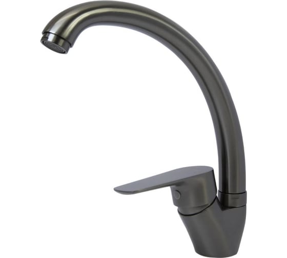 Изображение товара Смеситель для кухни MIXLINE 35k ML14-031GR высокий излив б/отв боковая п/гайку графит без подводки 556613