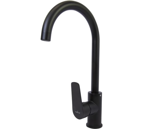 Изображение товара Смеситель для кухни MIXLINE 35k ML14-032BL высокий излив б/отв боковая п/гайку черный без подводки 556615