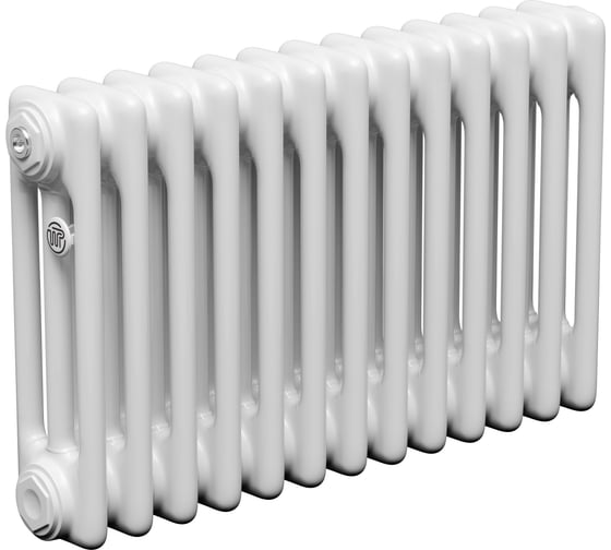 Изображение товара Трубчатый радиатор трехтрубный ТЕПЛОФОРТ  ТР3037-24 НП 1/2, ТВ, белый глянец габаритная высота секции 375 мм (межосевое расстояние 300мм), 24 секций, нижнее подключение 1/2”, термовставка, цвет белый глянец 200139