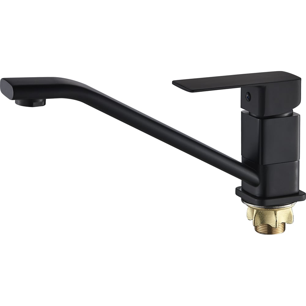 Изображение товара Современный однорычажный смеситель для кухни ALOUTE A1003H черный с поворотным изливом