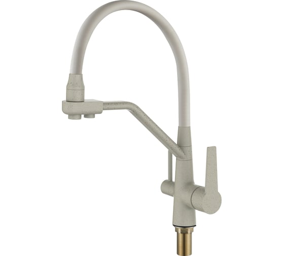 Изображение товара Смеситель для кухни ALOUTE, бежевый однорычажный, с дополнительным выводом под фильтр питьевой воды, с аэратором, с гибким изливом A60613K-302-6