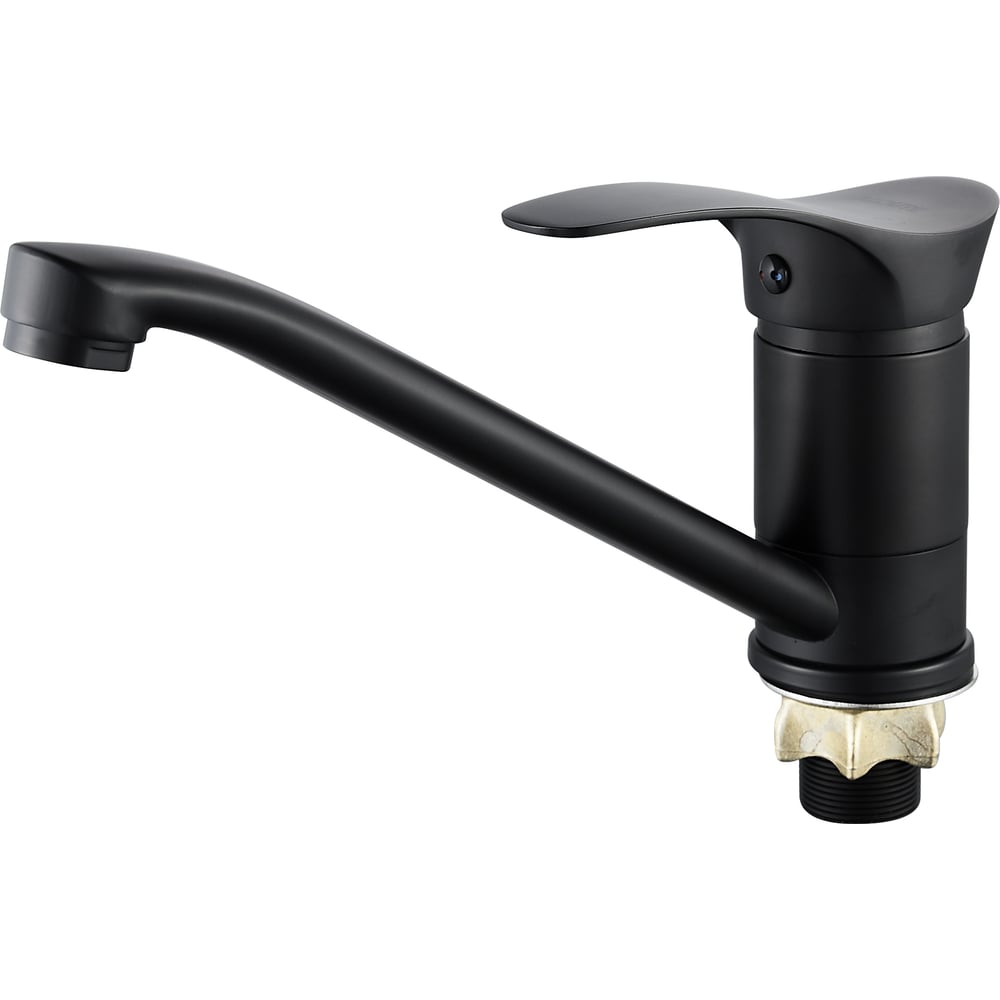 Изображение товара Смеситель для кухни ALOUTE однорычажный черный с поворотным изливом