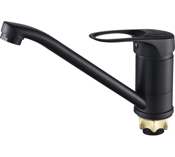 Изображение товара Смеситель для кухни ALOUTE однорычажный, монтаж на одно отверстие, на гайке, гибкая подводка 1/2 A3103H