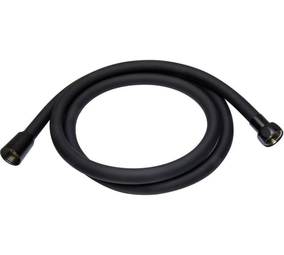 Изображение товара Шланг душевой MIXLINE 150 см имп/кон, силиконовый черный матовый MIX-7-150 ЛЮКС блистер 557329