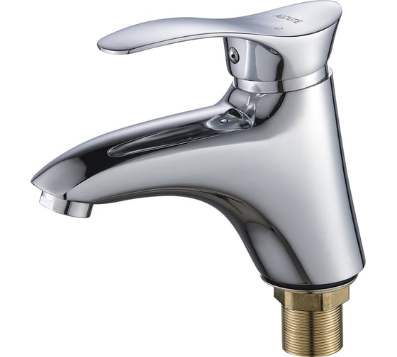 Изображение товара Смеситель для умывальника ALOUTE тюльпан с коротким изливом, хрром, крепление на гайке A0101