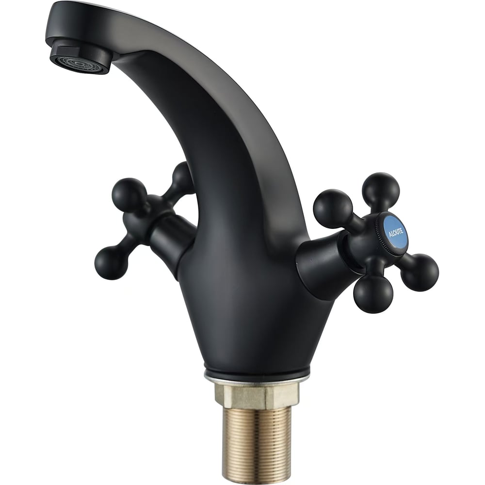 Изображение товара Смеситель для умывальника ALOUTE тюльпан черный матовый A6101H