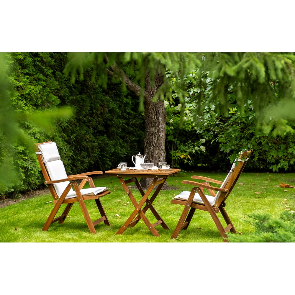 Изображение товара Кофейная группа Joygarden КАРО из акации с высокими стульями для уличных кафе