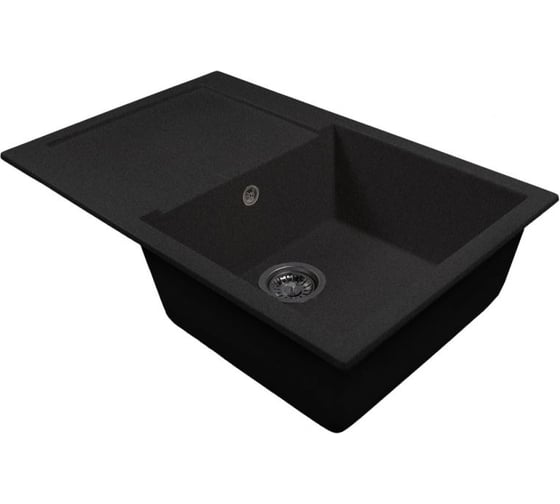Изображение товара Мойка MIXLINE ML-GMS107 СТАНДАРТ с крылом, черный 308, 770х493х190мм 558128