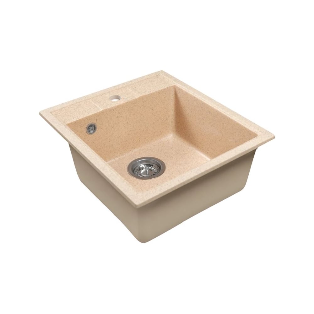 Изображение товара Мойка MIXLINE ML-GMS110 прямоугольная из искусственного мрамора бежевый врезная