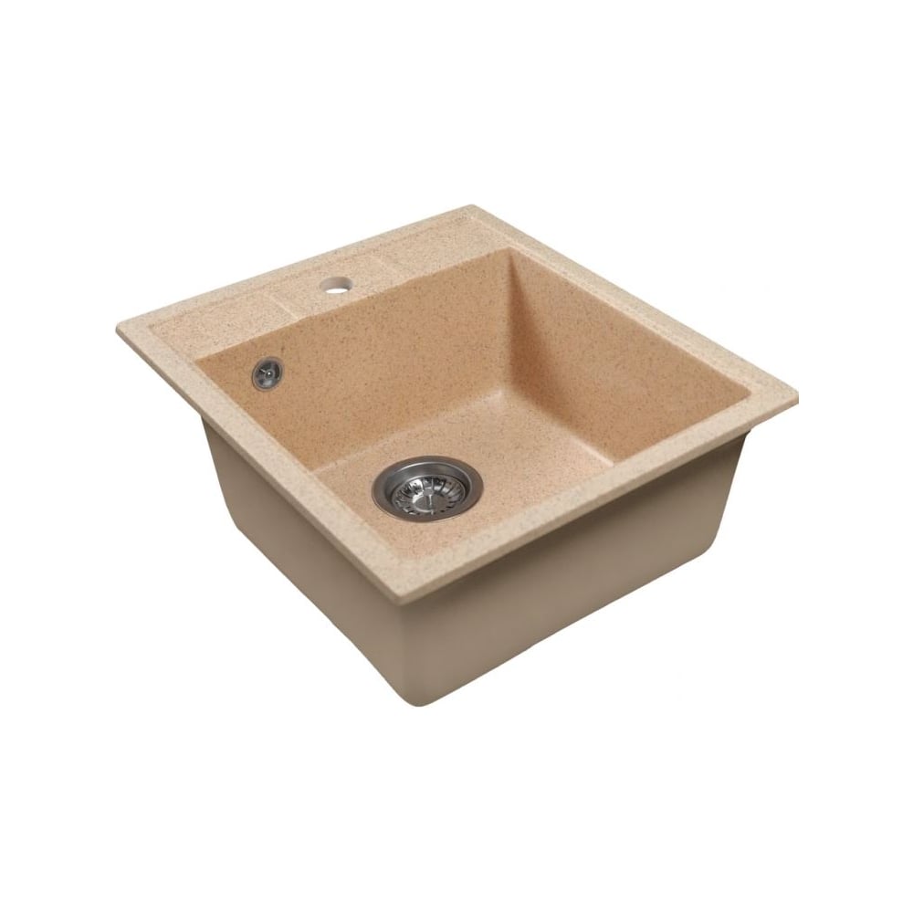 Изображение товара Мойка MIXLINE ML-GMS110 прямоугольная из искусственного мрамора песочного цвета