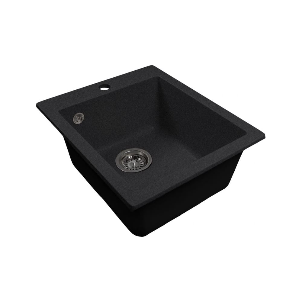 Изображение товара Мойка кухонная MIXLINE ML-GMS110 прямоугольная черная с сифоном, стандарт