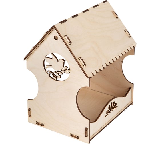 Изображение товара Кормушка для птиц сборная модель ОФИСМАГ Рябинка 20х17х13 см, фанера, BAMBOX, 666180