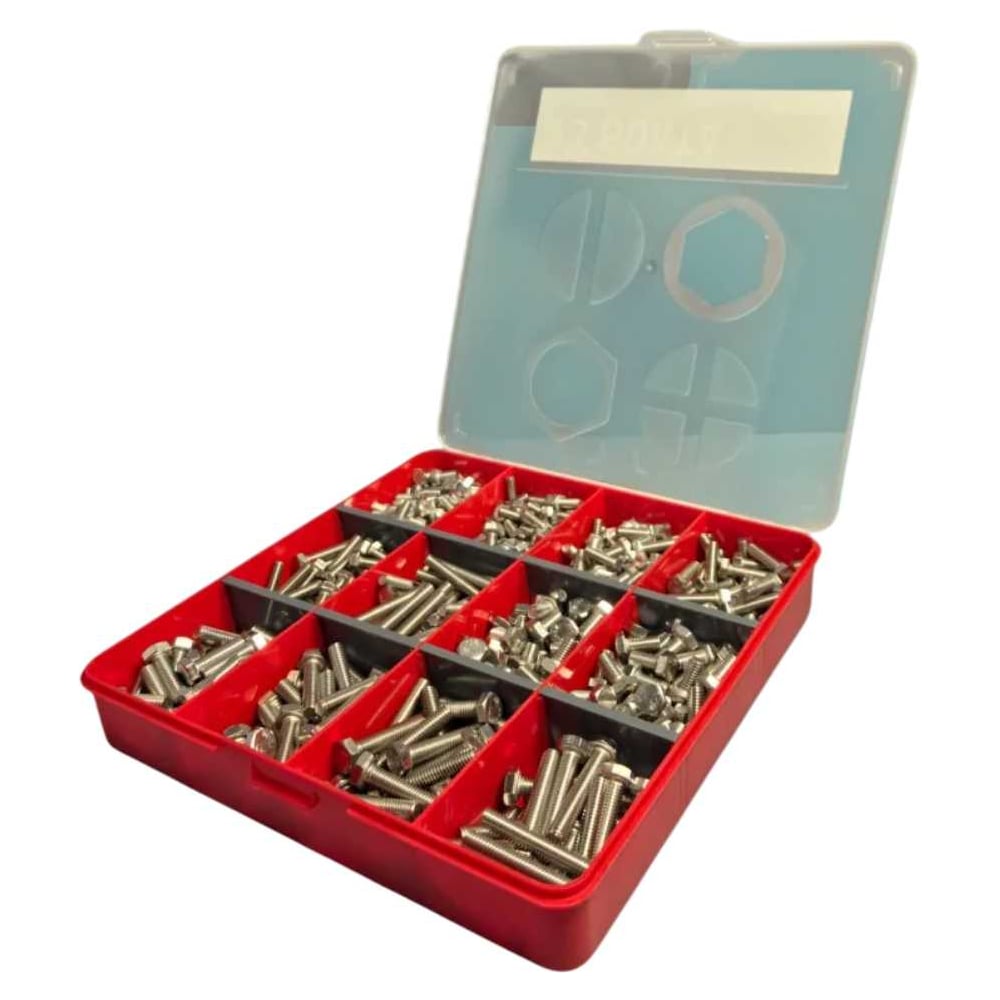 Изображение товара Болты нержавеющие М5,6 DIN933 в органайзере - 23 штуки