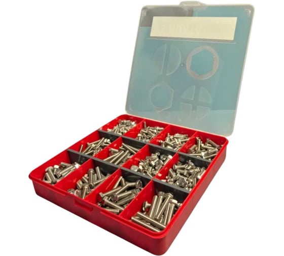 Изображение товара Болты 23 Болта нержавеющие М5,6 DIN933 в органайзере НАБОР 6 20000041