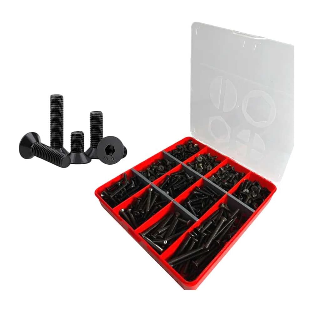 Изображение товара Винты потайные М5 черные 10.9 DIN7991 набор 4 шт надежный крепеж