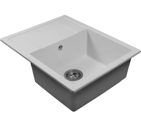 Изображение товара Мойка MIXLINE ML-GMS115 СТАНДАРТ с крылом, белый 331, 645х505х190мм 558109