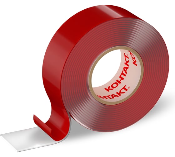 Изображение товара Монтажная клейкая лента двусторонняя прозрачная Контакт 19мм х 2м 23712