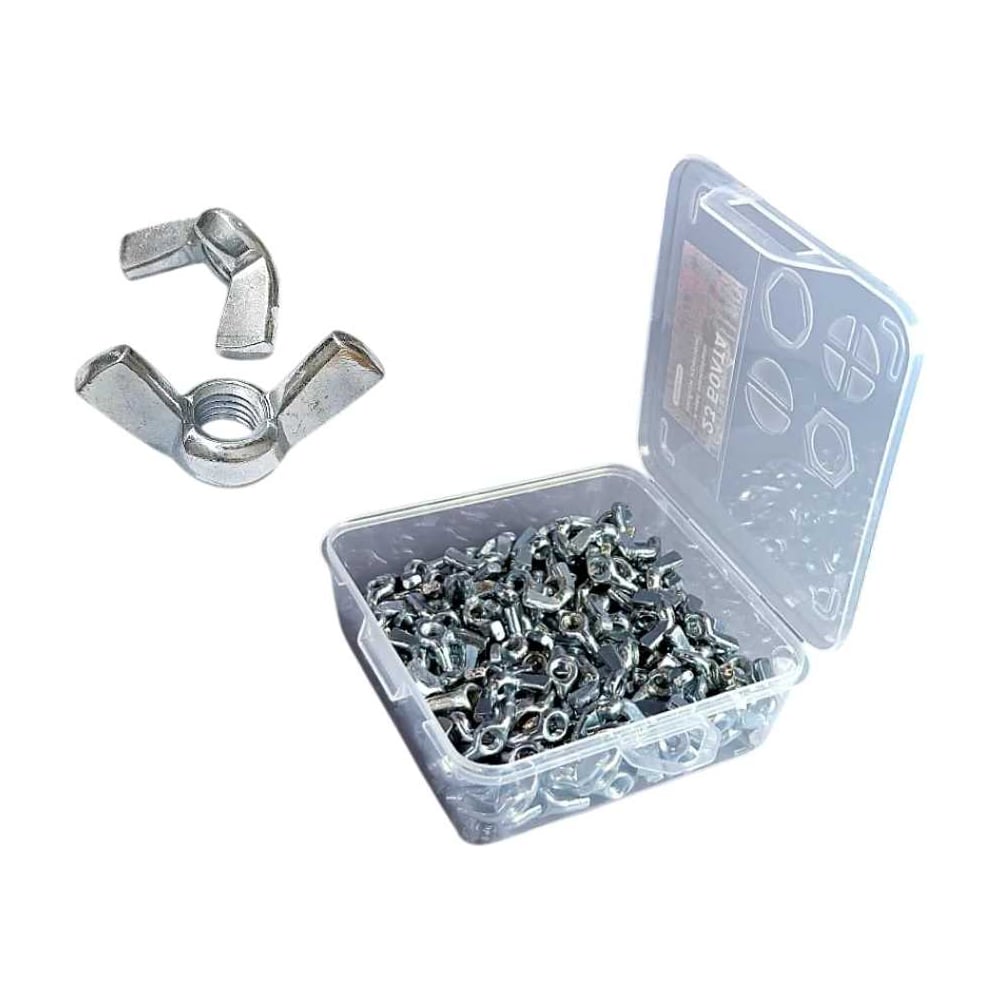 Изображение товара Гайка барашковая М5 DIN315 160 шт оцинкованная сталь