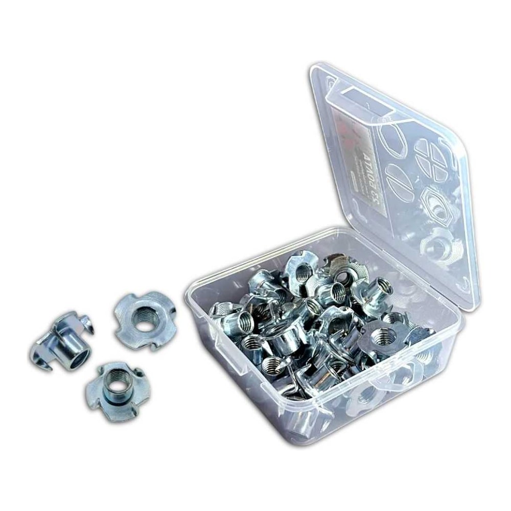 Изображение товара Гайка мебельная М8 крыльчатая 40 шт. в органайзере DIN1624