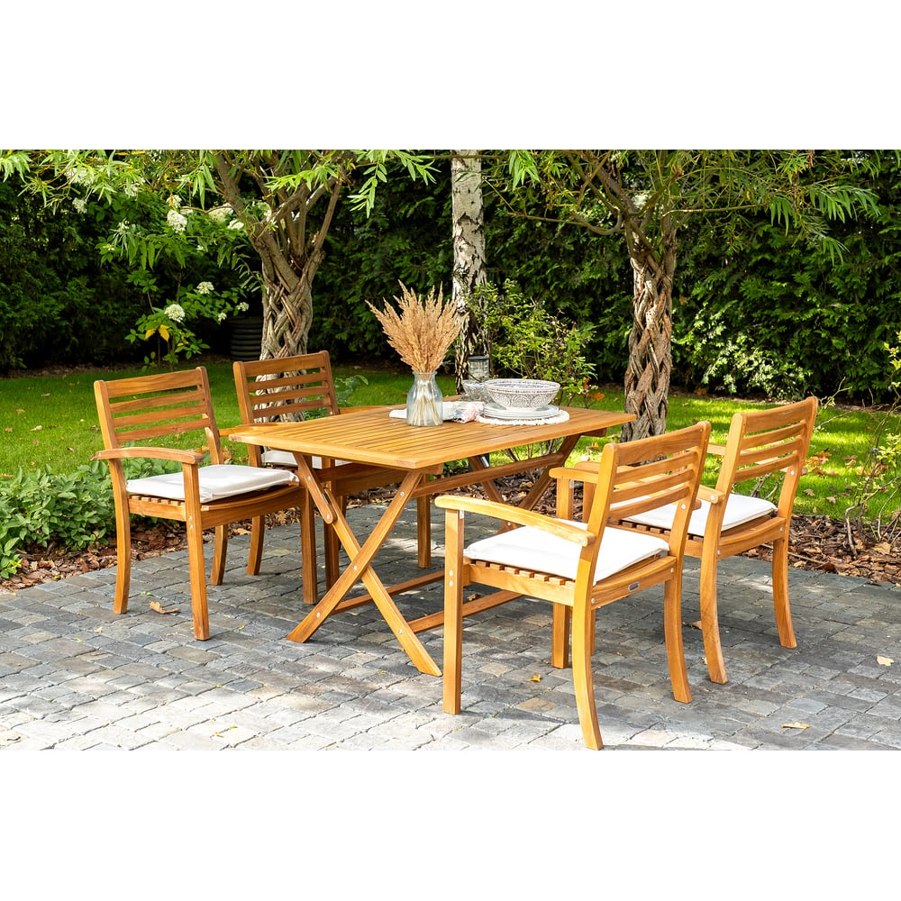 Изображение товара Обеденный комплект из акации KARO Joygarden 52201/52213 для уличной мебели