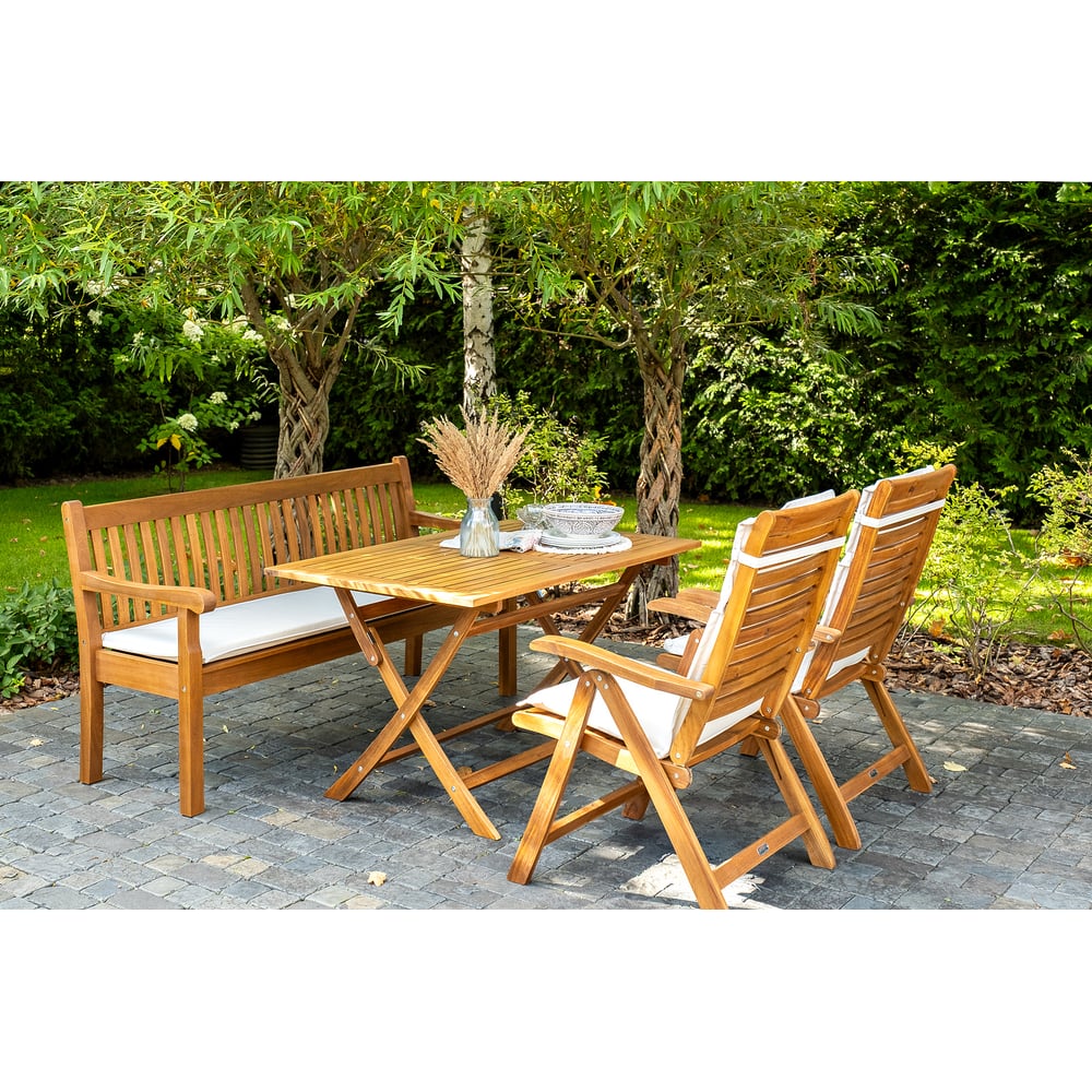 Изображение товара Обеденный комплект из акации KARO со скамьей Joygarden 52202