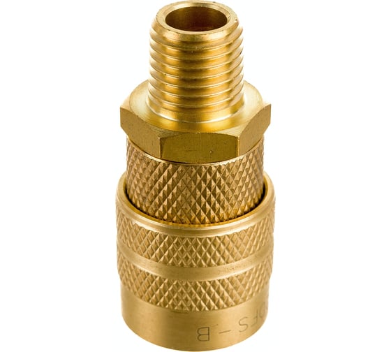 Изображение товара Быстроразъемное соединение D ISO 6150 B (рапид "мама" - наружная резьба 1/4"; латунь) TITAN LOCK TL2DFS-B