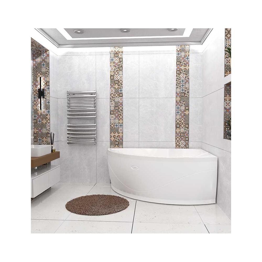 Изображение товара Акриловая ванна Радомир Алари 168х120 правосторонняя с панелью и каркасом