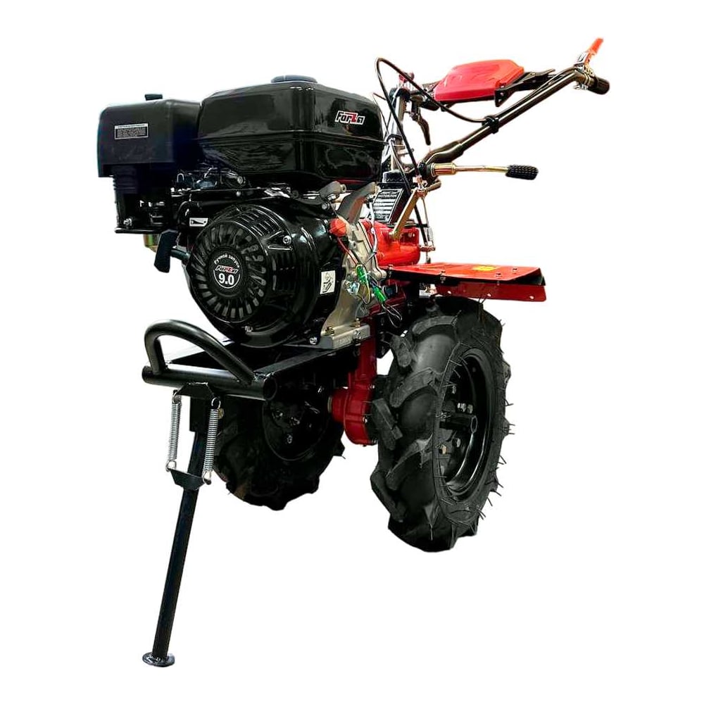 Изображение товара Мотоблок бензиновый FORZA МБ6 902 9 л.с, ВОМ 14 мм, 2 вперед, 1 назад, руль поворотный, колеса 19x7