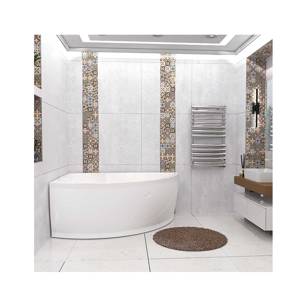 Изображение товара Акриловая ванна Радомир Алари 168х120 с каркасом и панелью, левосторонняя